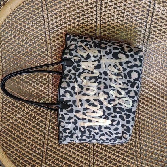 🍁VICTORIA'S SECRET LEOPARD PRINT TOTE BAG - Picture 1 of 10